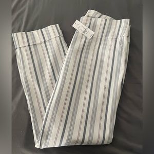 New York and company striped pull on dress pants